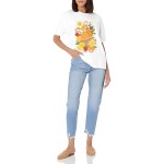 Women's Citrus Picnic Club Graphic Short Sleeve Crew Neck Cotton T-Shirt