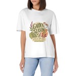 Women's Garden Season Grow In The Open Graphic Short Sleeve Crew Neck Cotton T-Shirt