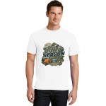 Men's Camp Season Mountain Graphic Short Sleeve Crew Neck Cotton T-Shirt