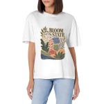 Women's Bloom State Wild Stems Graphic Short Sleeve Crew Neck Cotton T-Shirt