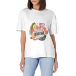 Women's Color Outside Routine Graphic Short Sleeve Crew Neck Cotton T-Shirt