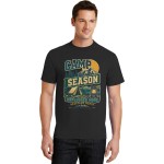 Men's Camp Season Unplugged Mode Graphic Short Sleeve Crew Neck Cotton T-Shirt