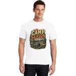 Men's Camp Season Off The Map Outdoor Graphic Short Sleeve Crew Neck Cotton T-Shirt