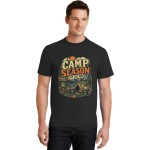 Men's Camp Season Off The Map Outdoor Graphic Short Sleeve Crew Neck Cotton T-Shirt