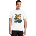 Men's Camp Season Trail Supply Outdoor Graphic Short Sleeve Crew Neck Cotton T-Shirt