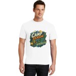 Men's Camp Season Trail Map Outdoor Graphic Short Sleeve Crew Neck Cotton T-Shirt